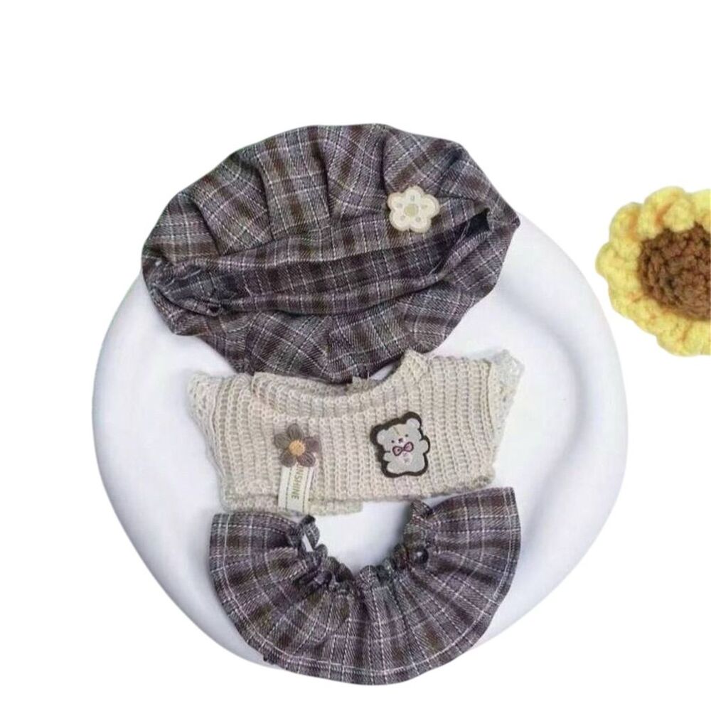 Unbranded 17cm Plush Doll Outfit Set Hat Top Skirt Multicolor Casual